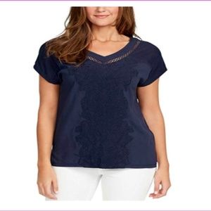 Gloria Vanderbilt Ladies/' V-Neck Embroidered Top Variety NWT